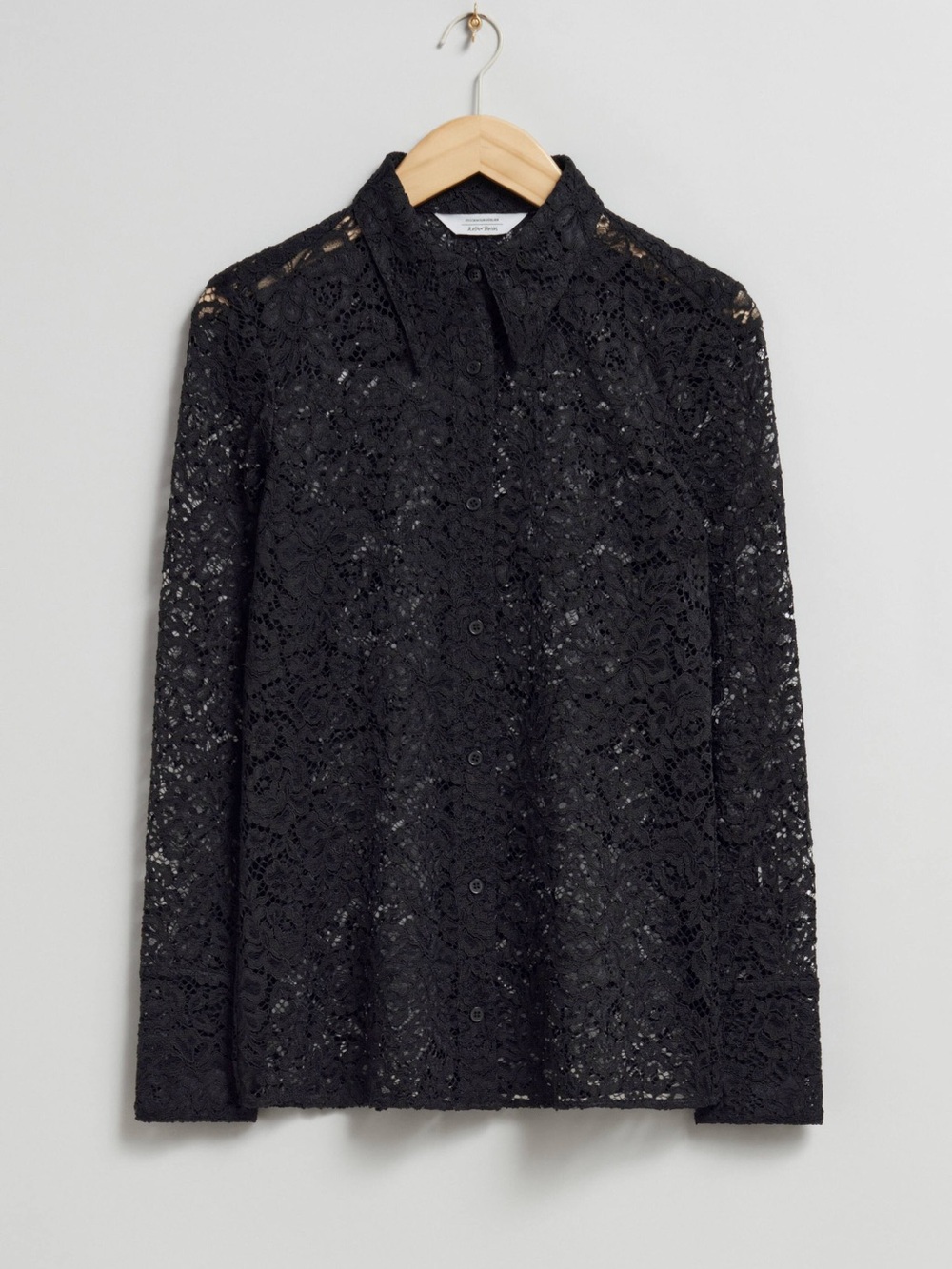 & Other Stories Slim fit lace shirt 10